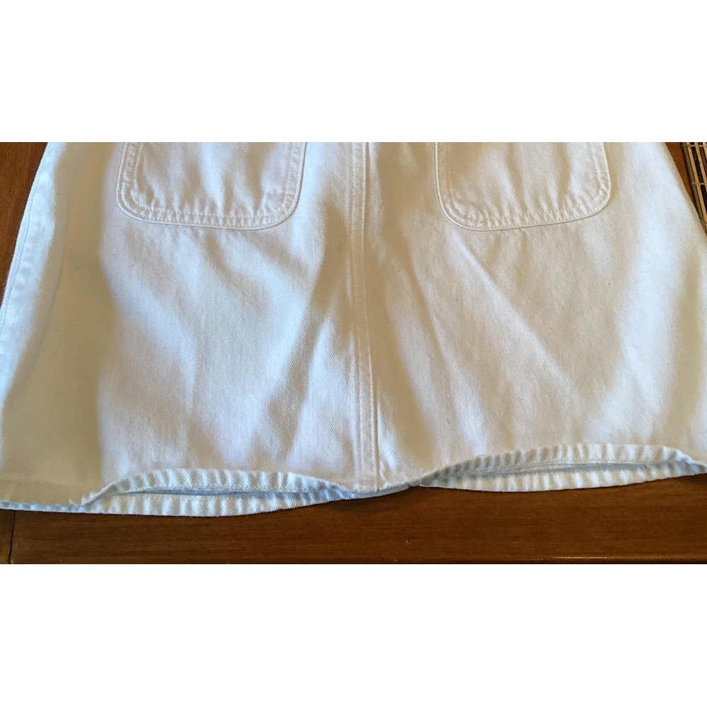 rag & bone classic white button front size 24 mini skirt